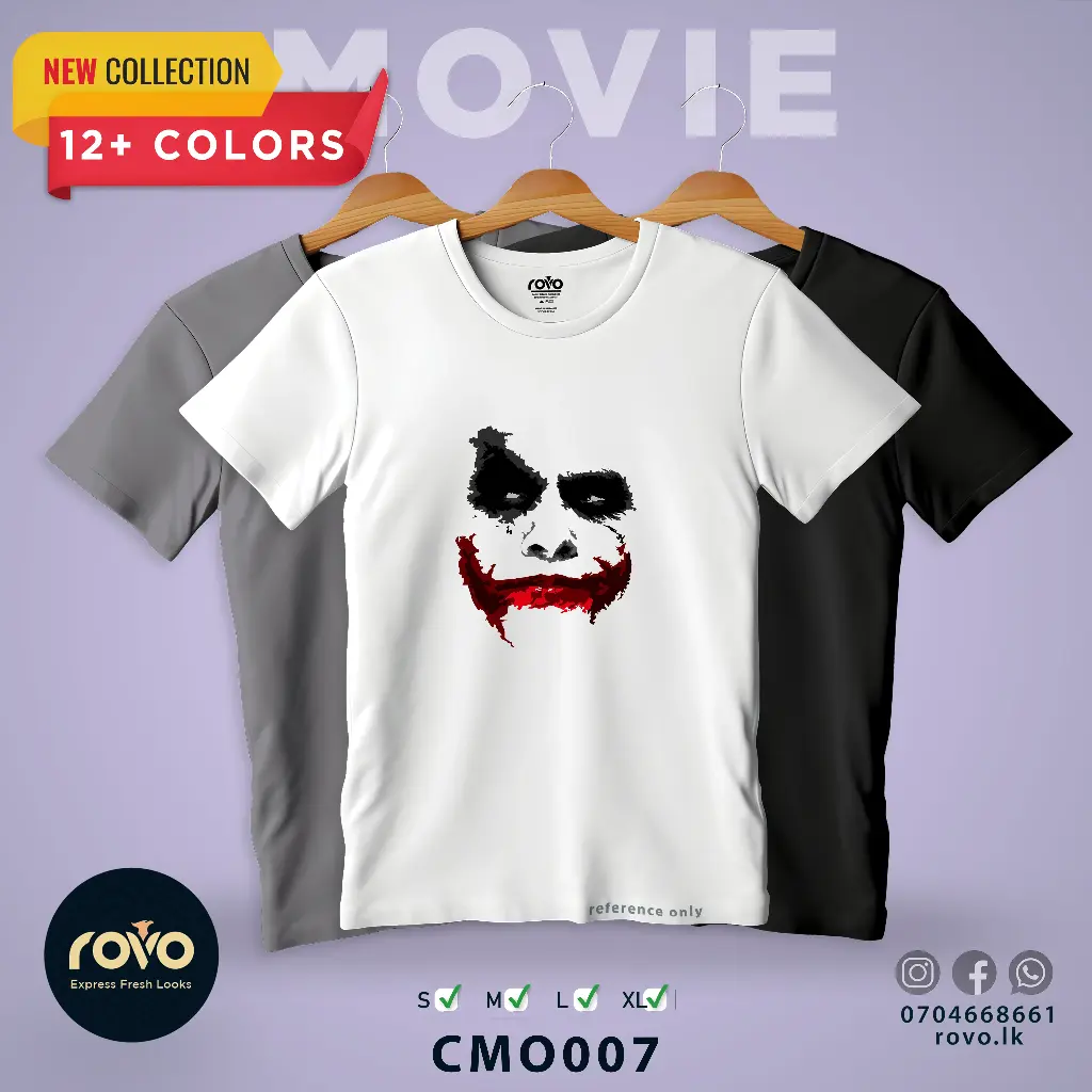 Unisex Crewneck Comic Movie Joker T-Shirt - CMO007