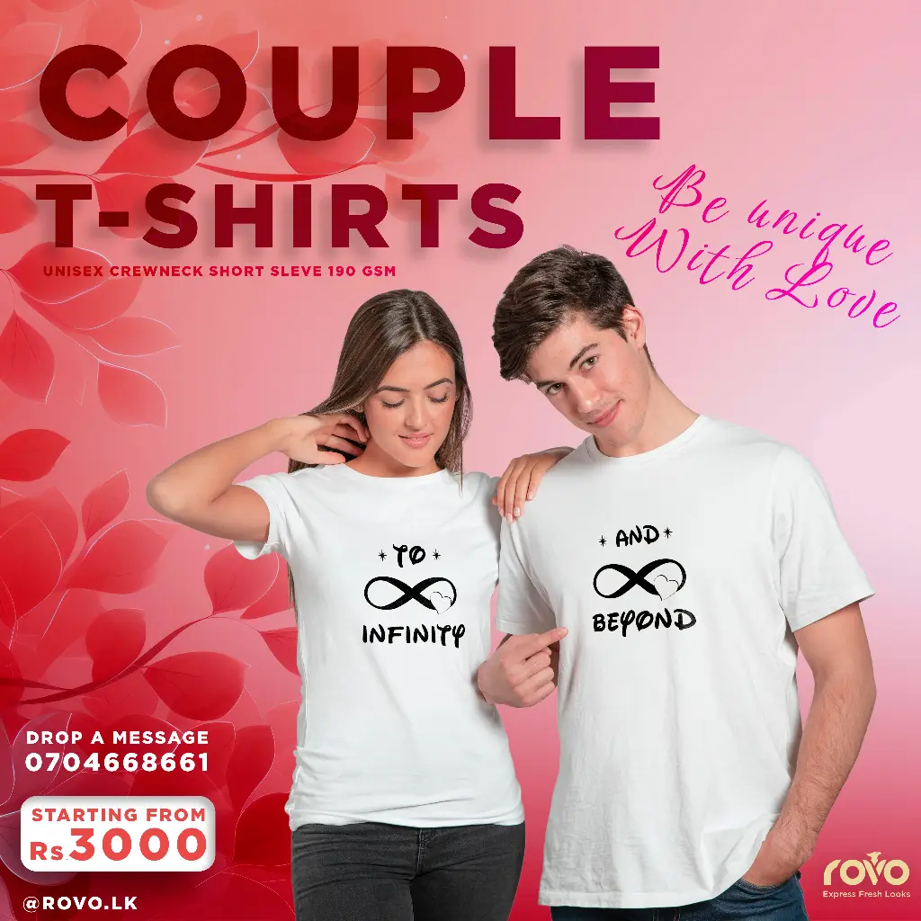 Couple T-Shirt - To infinity and beyond (S, S, Black, Black)