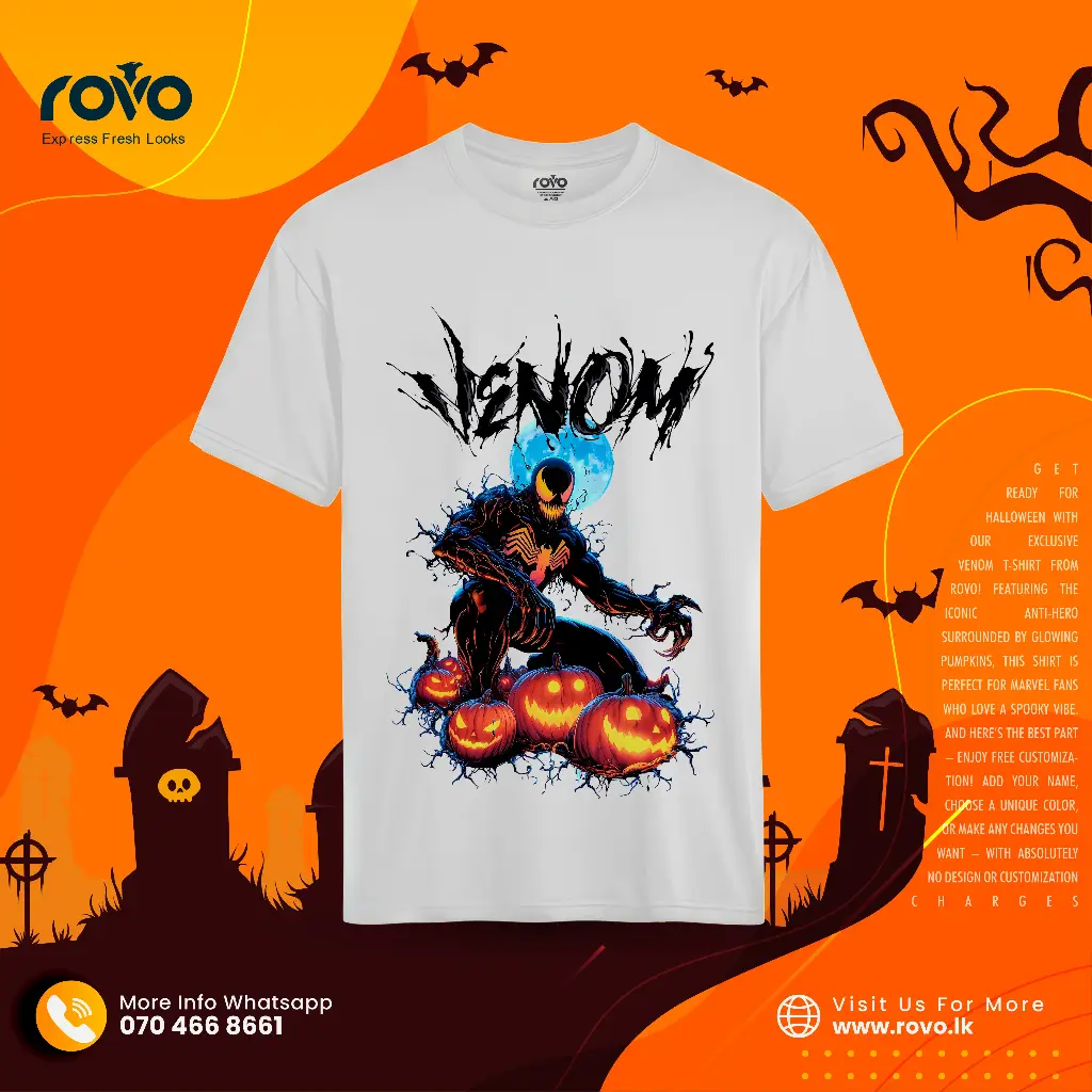 Unisex Venom Movie T-shirt Halloween VENOMD02 (S)